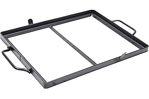 FONDERIA BONGIOVANNI Telaio in Ferro per Bistecchiera in Ghisa Piastra in Pietra Ollare per Barbecue (40x30 cm)
