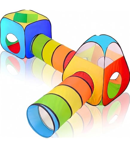 LUDI - Tunnel de Jeu - Dès 2 Ans - Thème Jungle - Léger et Pliable - Utilisation intérieur et Extérieur - Développe la motricité - 42x120cm LUDI - Tunnel de Jeu - Dès 2 Ans - Thème Jungle - Léger et Pliable - Utilisation intérieur et Extérieur - Développe la motricité - 42x120cm