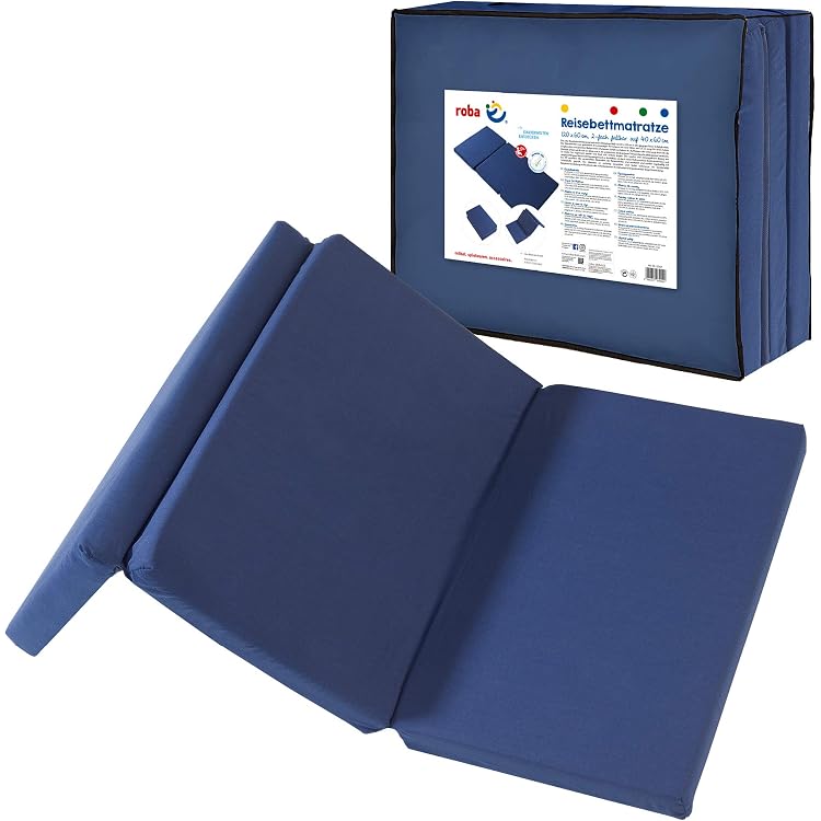Matelas Pliant 2 Volets DOMIVA 60x120 Cm - Épaisseur 5cm, Déhoussable Et Lavable - Lit Parapluie, Voyage Bébé - 6
