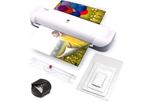 Olympia Plastifieuse A210 4 en 1 | Kit de plastification A4 | Presque en cours de préchauffage | Plastifieuse, coupe-papier et arrondisseur d'angle | Idéal pour le bureau, l'école et la maison