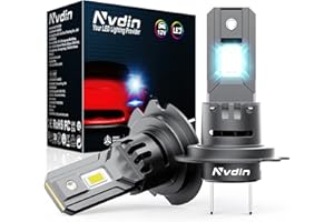 Nvdin H7 LED 20000LM lámpara para faros de coche, ultracompacta de ajuste directo, hasta un 230% más de luz, bombillas 6000K,