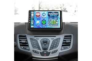 NHOPEEW 2G+32G Car Radio for Ford Fiesta 2009-2014, 9 inch Android Touch Screen Stereo, Carplay/Android Auto/WiFi/1080P/SWC/Bluetooth/Mirror Link