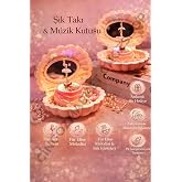 CNGZSHOP Hareketli Balerinli Deniz Kabuğu Takı ve M&uuml;zik Kutusu, F&uuml;r Elise Melodili, &Ccedil;ok Renkli