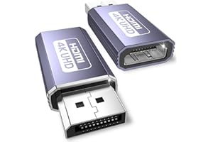 YUETUOL DisplayPort auf HDMI Adapter 4K, 2-Stück Unidirektional DP auf HDMI, 4K@60Hz/4K@30Hz/2K@60Hz/1080P@120Hz, Adapter Displayport auf HDMi Kompatibel mit Lenovo, HP, Dell, GPU, AMD, NVIDIA, Desktop