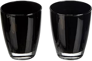 Excelsa Carton. de 2 Verres Inscription Happy Couleur Noir