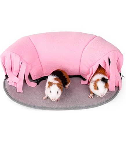 ONEJU Meerschweinchen Schlafsack - Verstellbares Kuschelbett Für Kleintiere In Rosa
