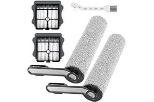 HUAPX Rouleau de Brosse de Rechange et Filtre HEPA pour Tineco Floor One S5/S5 Pro/S5 Pro 2 Accessoires pour aspirateur Sec et Humide,2 Rouleaux de Brosse,2 Filtres,1 Brosse de Nettoyage