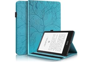 Succtopy Etui do Kindle Paperwhite 6,8" (11 generacji - 2021) PU Leather Cover Tablet Etui Ochronne Kindle Paperwhite 2021 Ołówek Portfel Tablet Etui - Niebieski