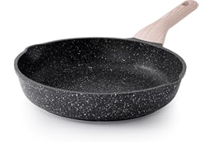 Kordisen Non Stick Frying Pans Skillet, 28 cm Granite Frying Pans Nonstick for Cooking, Healthy Induction Cookware, Heat Resistant Handle, PFOA Free