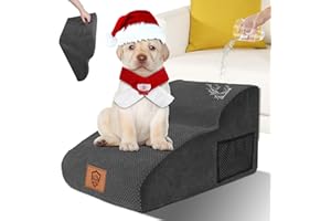 Zvonema Schody dla małych psów, wodoodporne, 2 stopnie, piankowe, rampa dla psa, łóżko, przenośne schody dla kotów