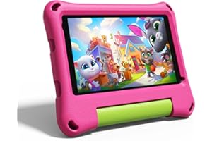 VASOUN Kids Tablet 7 Inch, Android 13 Tablet for Kids, Parental Control, Free Kids APP Pre-Installed 32GB GMS Certified WiFi Dual Camera with Eye Protection, Pink
