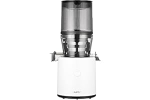 Hurom | Estrattore H-320N - Spremiagrumi per Frutta e Verdura, Pressa Elettrica a Freddo, Grande Contenitore e Filtro a Setaccio, Motore Silenzioso, Pulizia Facile e Rapida, Senza BPA - White
