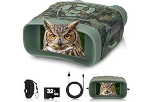 VUTLACE Night Vision Goggles, Night Vision Binoculars with 5000mAh Rechargeable Battery, 32GB Card Photo/Video Recording Infrared Tech Gadgets Camping Hunting Gifts for Men (Camouflage)