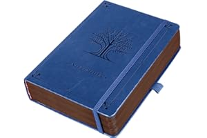 HOMEMARS Taccuino, Taccuino Appunti, journal, Notebook, Quadernino, Taccuino a5, Diario, Journaling Diary, 100g/m²,Per Scrittori, Giornalisti e Studenti, Blu, 320 Pagine, Design ad albero,15 x 21 cm