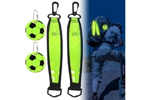 JOKILY LED Blinklicht Schulranzen, Magnetreflektieren, LED Blinklicht Reflective Anhängeren, Kinder Reflexen, Wasserdichte Sicherheit Licht Reflektor Anhänger für Rucksack Laufen,Fahrrad,Wandern