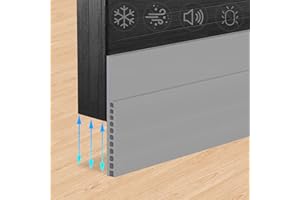 HIZH Nuovo Paraspifferi Sottoporta per Blindate,7.6 cm x 100 cm con Adesivo 3M,Guarnizione in Gomma Sottoporta Ideale per la Protezione da Rumori,il Freddo e la Chiusura della Porta d'Ingresso