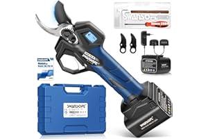 【2025 Podado Pro De Viñas】SWANSOFT PRU30 Tijeras de Podar Electricas, Profesionales 30mm 16,8V 850W 4+2Ah Tijera de Podar Podadora Electrica Bateria | Tijera Podar Electrica, Azul