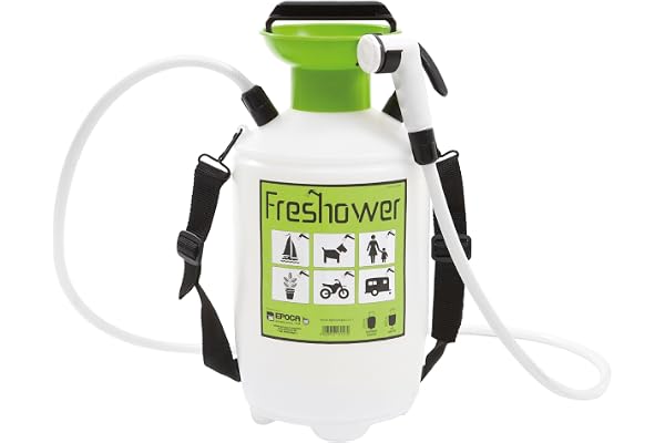 Epocaspa Freshower 7 8311.S00 - Douche Portable en Plastique, 7L, Transparente, Verte et Noir