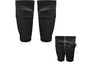 EUIOOVM Piłka nożna skarpety z ochraniaczami piszczeli, oddychające skarpety ochronne na łydki, piłka nożna, getry piłkarskie, ze zoptymalizowaną kieszenią, uchwyt na piszczele, osłona piłki nożnej,