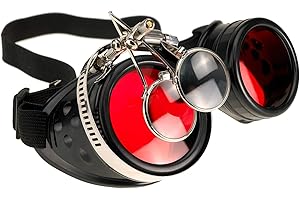 4sold Loupe Steampunk Black Cyber Goggles Rave Goth Vintage Victorian Like Sunglasses (Eye Loupes Black)