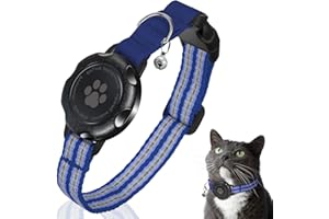 JIARUI AirTag Collare per gatti, collare integrato per gattini con supporto AirTag impermeabile al 100%, gattini e cuccioli (blu, S)