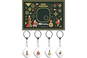 Nutale Decoracion Navidad Buscador de Llaves Bluetooth - Localizador de Llaves Buscador Alarma Anti-pérdida Llavero Inteligente - Batería Reemplazable