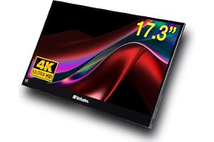 Verbatim Bärbar pekskärm 4K, mobil 17,3-tums skärm, bärbar HRD-skärm för bärbar dator, , , PS5 eller Nint