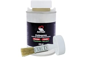 AniNat CADEXPRESS Huile de Cade prête à l'emploi - Pinceau APPLICATEUR vissé dans Le Bouchon - Soin des Pattes des Poules, Sabots Chevaux, Soles Ramollies, Dermite - Pot 250ml (250 ML)
