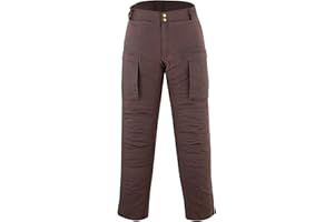 Gallanto Men's Waxed Cotton Motorcycle Cargo Trousers – Waterproof-Breathable & Reinforced Biker Pants with Adjustable Fit-Multiple Storage Options