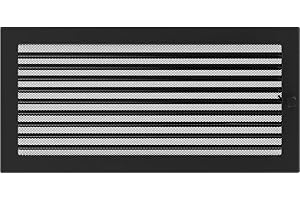 KRATKI grille de ventilation grille de cheminée 22cm x 45cm noir avec stores