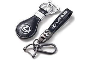 meisuH 2 Packs Car Keychain Keyring for,Leather Car Keychain,Women/Men's Key Chains for Vehicles,Auto Keyring Lanyard for Key Fob Holder