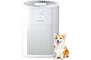 MERONTE Purificatore d'aria camera da letto con aromaterapia, filtro aria HEPA, un purificatore d'aria che può prevenire polvere, polline, peli di animali domestici e fumo, purificatore d'aria 24dB