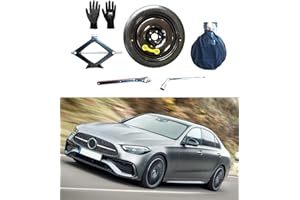 D'ANGELO 1988 Kit de rueda de repuesto de 17" compatible con Mercedes Clase C S.W. con gata, llave, guantes y funda 125/80R17