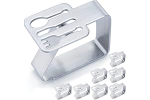 quxup Tovaglia Clip Fermatovaglie Antiscivolo Set di 8 fermatovaglie Decorative in Acciaio Inox - per Picnic, Barbecue, Matrimonio, Festa (stoviglie)