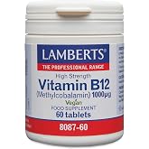 Lamberts Vitamin B12 1000 &micro;g | Methylcobalamin | 60 Tablets | GMP Quality, 60 Days, Suitable for Vegetarians and Vegans