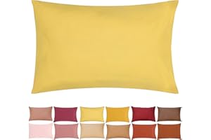 P'tit Basile - Kissenbezug 40x60 cm - Goldgelb - Baby Kopfkissenbezüge 100% Bio-Baumwolle ohne schädliche Substanz - 57 Fäden/cm² Für Kinder Bett 60x120 70x140 cm