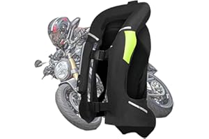 GDNKP Chaleco Airbag Moto,Profesional Ajustable Motocross Reflectantes Homologado Reutilizable Hipica Chaqueta Resistente A Caídasequipo para Conducir Motocicletas