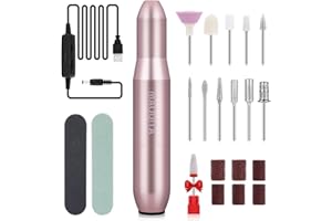 ‎MAQUITA MAQUITA Elektrische Nagelfräser 13 in 1 Elektrische Nagelfeile Pediküre Maniküre Feile Schleifpolierer 20000 U/min (Roségold)