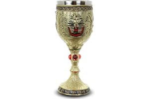 mtb more energy Calice ''Pharaoh Tutanchamun'' - Calice Couleur Or (160ml) avec Masque de Pharaon - Hauteur 17.5 cm - Décoration Fantastique Fantaisie Egypte