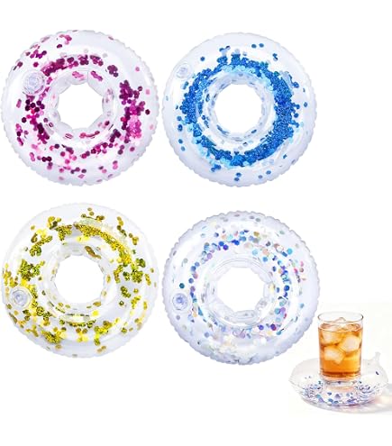 Accessoire été Piscine Yumcute Bar Flottant Piscine Gonflable – Porte Gobelets 8 Emplacements – Plateau PVC Résistant – Fête à La Piscine