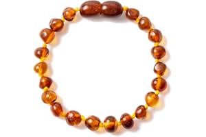 ZHAOXIA Ambre Bracelet/Cheville - 100% Plus Haute Qualite Certifie l'Ambre la Baltique Authentique Bracelet
