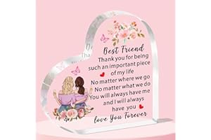 JETTOP Best Friend Gift for Women Friendship Gifts for Female Acrylic Plaque Gifts for Friends Birthday Christmas I Will Always Have You