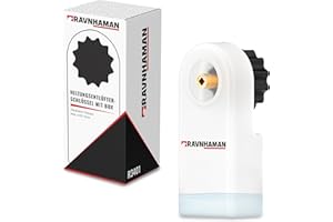 RAVN HAMAN Heizungsentlüfter mit praktischem Auffangbehälter - Entlüftungsschlüssel 5 mm Vierkant - Heizungsschlüssel für alle gängigen Heizkörper - Heizungen leicht entlüften