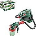Bosch paint spray system PFS 5000 E (2x 1000 ml paint tanks, nozzle for wall paint (white)/varnishes (grey)/lacquers (black), paint filter, cleaning brush, in Carton Packaging)