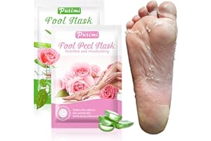 OKALABANDEE 2 Stück Fußmaske, Fussmaske Socken, Peeling-Effekt für zarte Füße, sanfte Hornhautentfernung, pflegt rissige Fersen, Socken für effektive Fußpflege (Rose + Aloe)