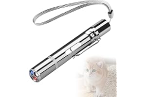 GiReich Giocattoli di Addestramento per Cani e Gatti, Giocattoli per Gatti per Esercizi di Cattura, Giocattolo Interattivo con Puntatore a LED, USB Ricaricabile(1PCS)