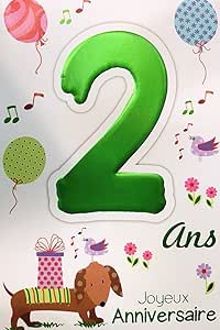 Age Mv 69 2002 Carte  Joyeux Anniversaire  2  ans  Enfant  