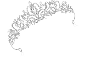 Funngy Couronne de Mariage Diadème,Couronne Princesse Diadème de Mariage pour Femme Couronne Anniversaire pour Mariage Bal de Fin D'année Défilés de Fête Fêtes de Princesse Fêtes d'anniversaire