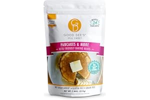 Good Dee's Keto Pancake, Waffle & Scone Mix - Low Carb Baking Mix | Naturally Sweetened, Gluten-Free Grain-Free, Soy-Free | Diabetic, Atkins & WW Friendly |1g Net Carbs, 24 Pancakes