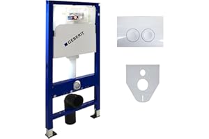 ZIGZAGMARS Geberit Duofix Basic UP 100 WC-Vorwandelement WC SET mit Platte Delta 21 weiß, Schallschutzset